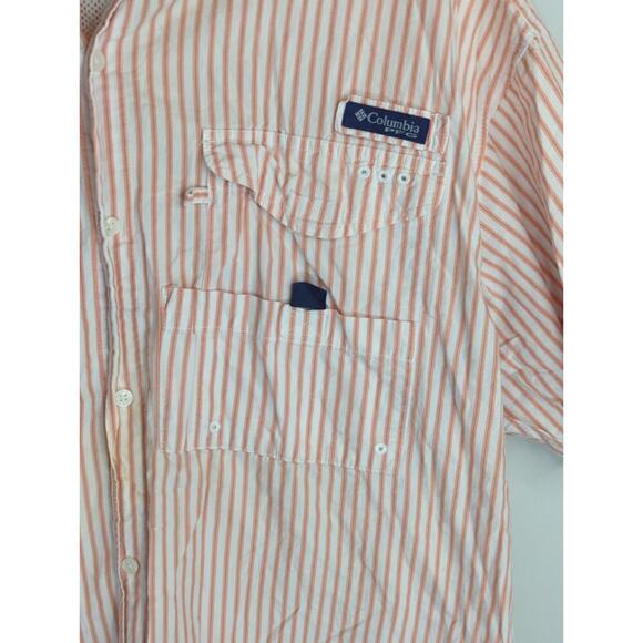 Columbia‎ Mens Striped Omni Shade Super Bonehead Button Down Shirts White XL - Picture 3 of 9